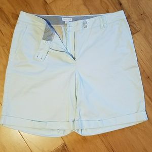 Love In Chino shorts by J Jill. Robins Egg Blue